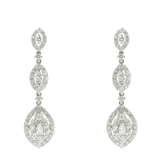 1ER170419-02 Diamond Chandelier Earrings